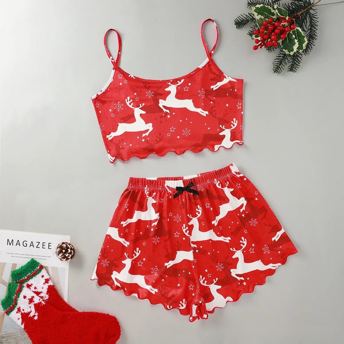 Christmas Milk Silk Pajamas