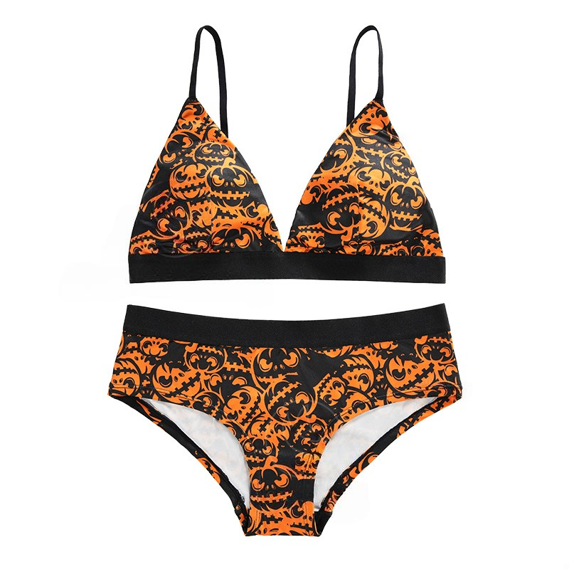 Halloween Print Lingerie Set