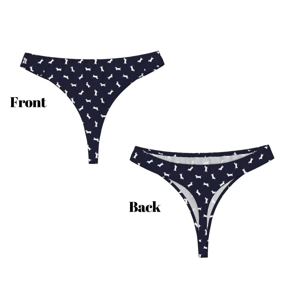 Dachshund Print Thong