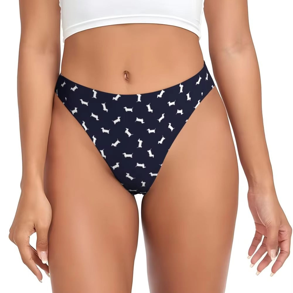 Dachshund Print Thong