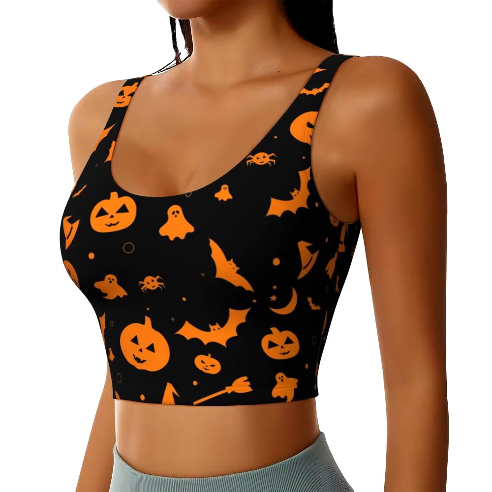 Halloween Pumpkin Sports Top