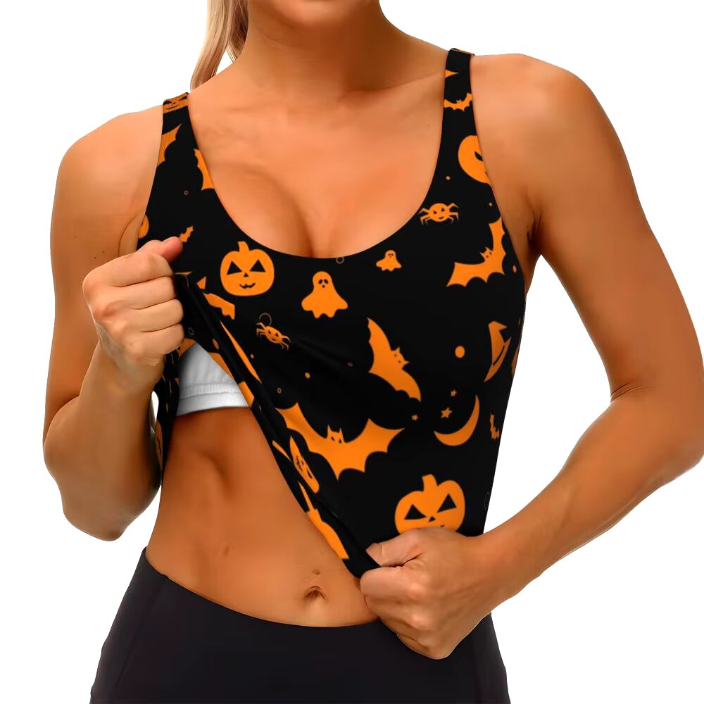 Halloween Pumpkin Sports Top