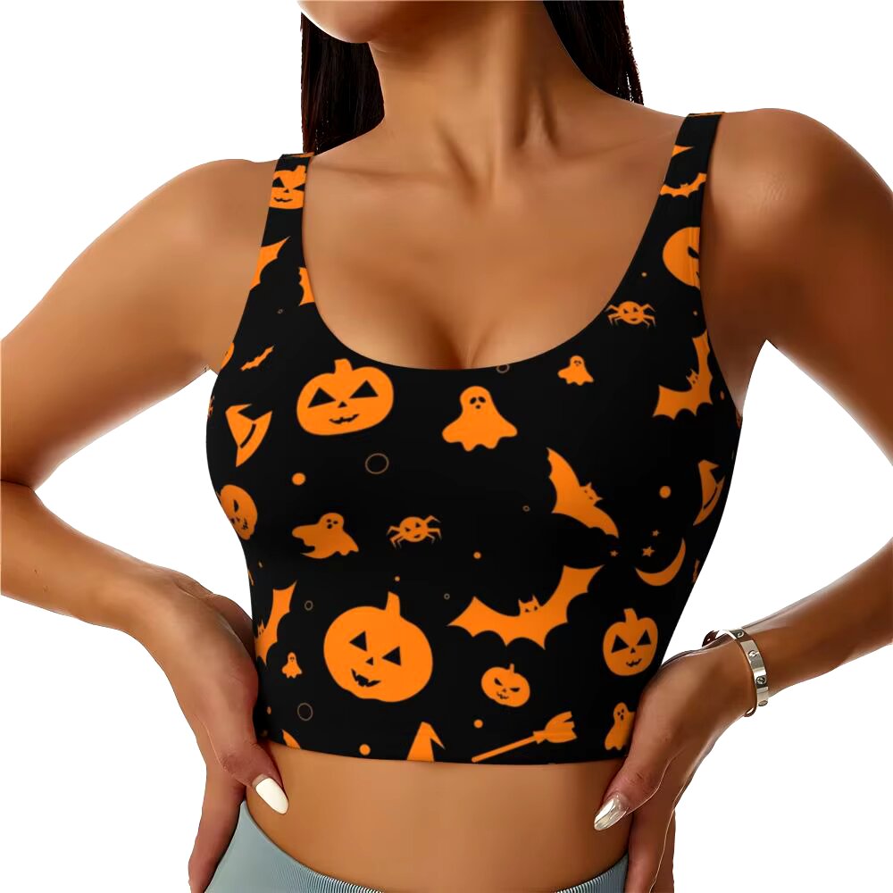 Halloween Pumpkin Sports Top